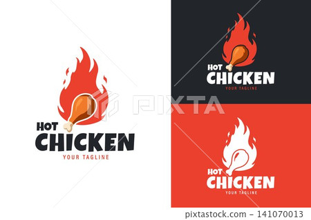 Chicken Drumstick with Flame Minimalist Logo for Fried Chicken Restaurant, Barbecue, Fast Food, Catering, and Food Service Branding Chicken Drumstick with Flame Minimalist Logo for Fried Chicken Restaurant, Barbecue, Fast Food, Catering, and Food Service Branding 141070013
