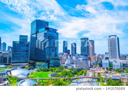 Umeda area around JR Osaka Station: cluster of skyscrapers 141070089
