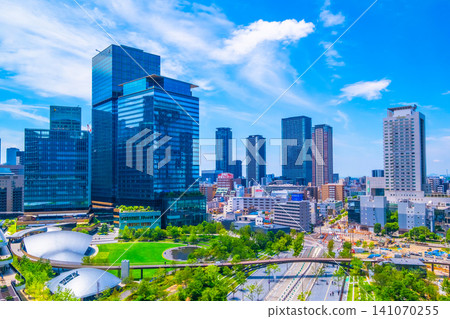 Umeda area around JR Osaka Station: cluster of skyscrapers 141070255