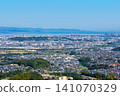 View of Oita city area, Beppu Bay, and Kunisaki Peninsula 141070329