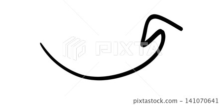 Simple black arrow on transparent or white background, abstract design Simple black arrow on transparent or white background, abstract design 141070641