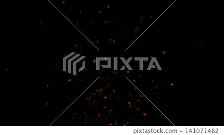 Sparks erupting from the center, 4K resolution, black background. Sparks erupting from the center, 4K resolution, black background. 141071482