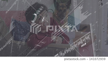Lying adult woman in maroon hoodie dark cap glasses tilting toward dog on sofa, overlays projecting Lying adult woman in maroon hoodie dark cap glasses tilting toward dog on sofa, overlays projecting 141072939