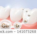 3d rendering of a tooth with different 141073268