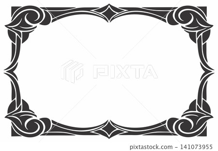 Vector illustration of an ornate border frame in a vintage style. Vector illustration of an ornate border frame in a vintage style. 141073955