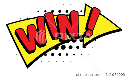 WIN Comic Book Pop Art Halftone Arrow Graphic WIN Comic Book Pop Art Halftone Arrow Graphic 141074003