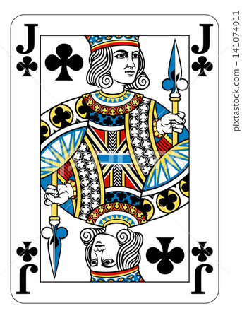 Jack of Clubs Design from Deck of Playing Cards 141074011