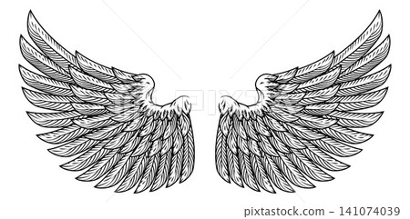 Bird Feather Angel Eagle Wings Pegasus Design Bird Feather Angel Eagle Wings Pegasus Design 141074039