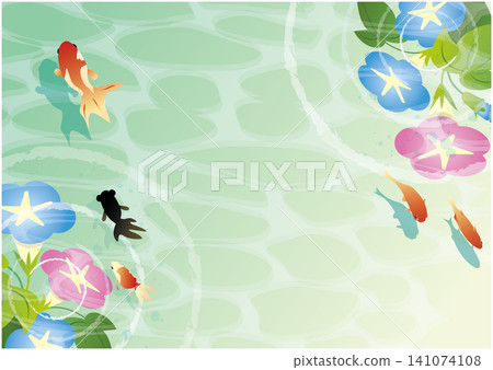 A cool summer image with a Japanese-style background. A cool summer image with a Japanese-style background. 141074108