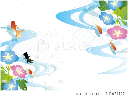 一張清爽的夏日圖片,背景是日式風格。 一張清爽的夏日圖片,背景是日式風格。 141074112