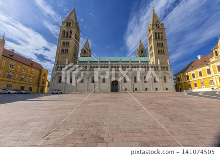 Pecs Cathedral Romanesque architecture on Dom ter Pecs Cathedral Romanesque architecture on Dom ter 141074505