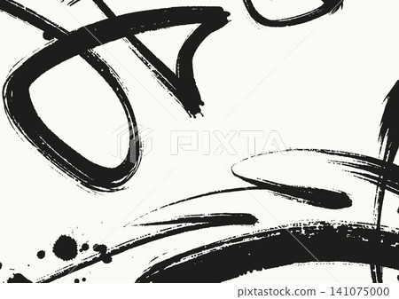 Bold Black Abstract Brush Stroke Art Bold Black Abstract Brush Stroke Art 141075000