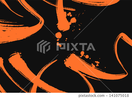Abstract Yellow Brush Stroke Vector 141075018