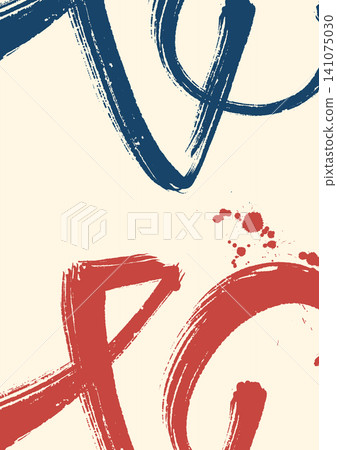 Abstract Red and Blue Brush Stroke Vector Abstract Red and Blue Brush Stroke Vector 141075030