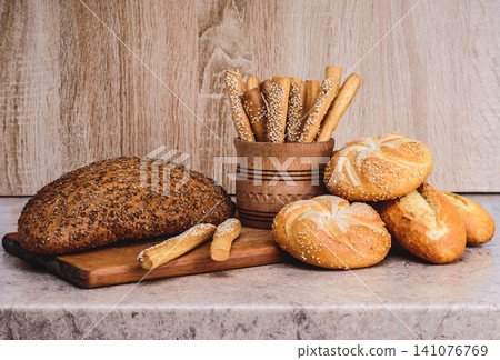 Different breed on wooden background. Different breed on wooden background. 141076769