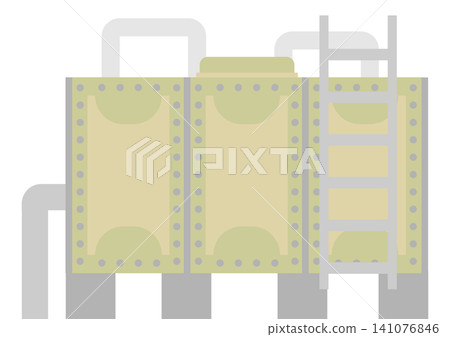 Illustration material of a simple water storage tank Illustration material of a simple water storage tank 141076846
