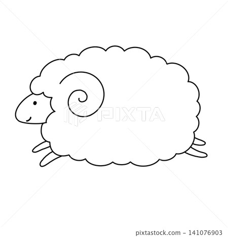 Year of the Sheep - Cute sheep illustration Year of the Sheep - Cute sheep illustration 141076903