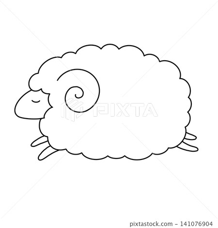 Year of the Sheep - Cute sheep illustration Year of the Sheep - Cute sheep illustration 141076904
