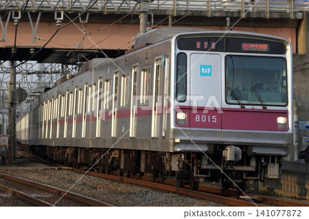 Tokyo Metro 8000 series 8115F running on the Tobu Isesaki Line Tokyo Metro 8000 series 8115F running on the Tobu Isesaki Line 141077872