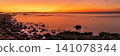 The sunset at the park beach in Nagoya Port! An unbelievable orange color, so mystical! 141078344