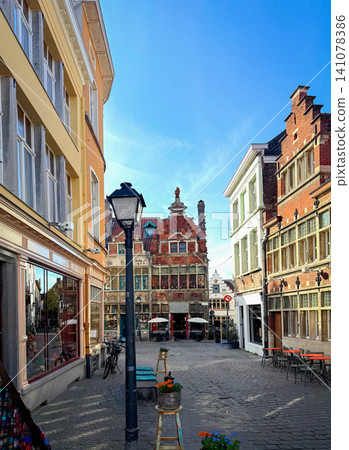 Architecture and landmark of Ghent. Cozy cityscape of Ghent. Architecture and landmark of Ghent. Cozy cityscape of Ghent. 141078386
