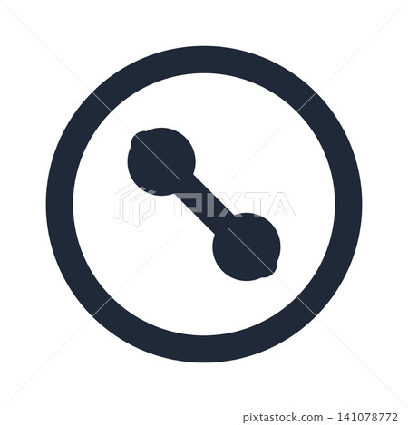 Simple line art icon of a percentage circle Simple line art icon of a percentage circle 141078772