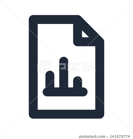 Icons for report documents with graphs - simple line drawings Icons for report documents with graphs - simple line drawings 141078774