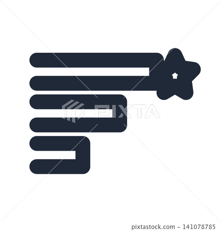 Simple line art icons for the ranking bar Simple line art icons for the ranking bar 141078785