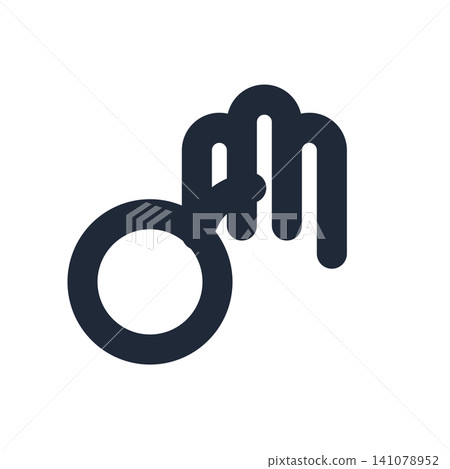 OK sign finger gesture icon OK sign finger gesture icon 141078952