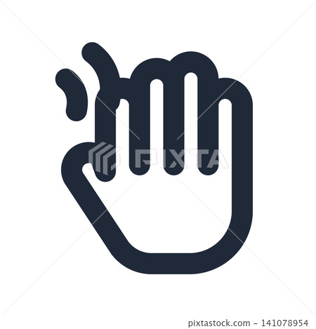 Wave greeting gesture icon Wave greeting gesture icon 141078954