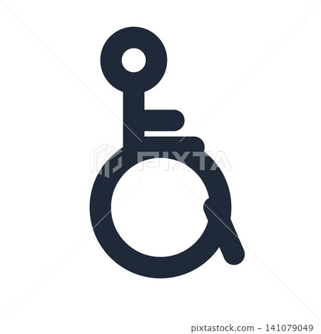 Wheelchair symbol (barrier-free) icon Wheelchair symbol (barrier-free) icon 141079049