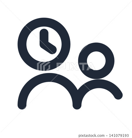 Simple line drawing icons for meeting times Simple line drawing icons for meeting times 141079193