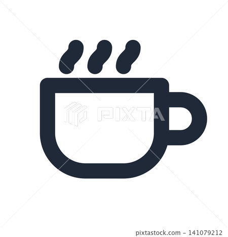 Simple line art icons for coffee breaks Simple line art icons for coffee breaks 141079212