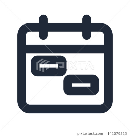Simple line art icon for time blocking Simple line art icon for time blocking 141079213