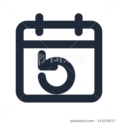 Rescheduling Simple line art icon Rescheduling Simple line art icon 141079217