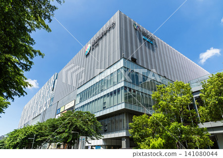 Low-angle view of the T.S. Mall (Hall A1) building. It's the largest shopping mall in the East District, Tainan, Taiwan. Low-angle view of the T.S. Mall (Hall A1) building. It's the largest shopping mall in the East District, Tainan, Taiwan. 141080044