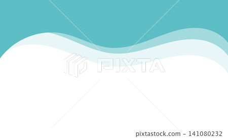 Abstract header template with fluid turquoise wave and transparent background flat vector illustration Abstract header template with fluid turquoise wave and transparent background flat vector illustration 141080232
