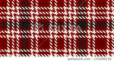 Dark Red Houndstooth Check Christmas Tartan Pattern Dark Red Houndstooth Check Christmas Tartan Pattern 141080238