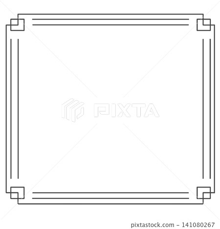 A basic black geometric square frame illustration that easily matches any scene. A basic black geometric square frame illustration that easily matches any scene. 141080267