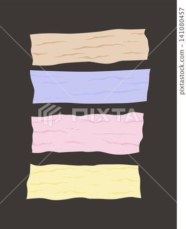 Paper notes stickers. Place for memo messages on paper sheets. Attached with sticky colorful tape on grey background isolated vector illustration Paper notes stickers. Place for memo messages on paper sheets. Attached with sticky colorful tape on grey background isolated vector illustration 141080457