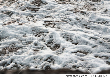 Macro View Of Sea Foam Bubbles With Dynamic Tension 141080924