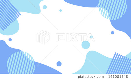 A refreshing background frame illustration featuring transparent blue abstract organic shapes and stripes. A refreshing background frame illustration featuring transparent blue abstract organic shapes and stripes. 141081548