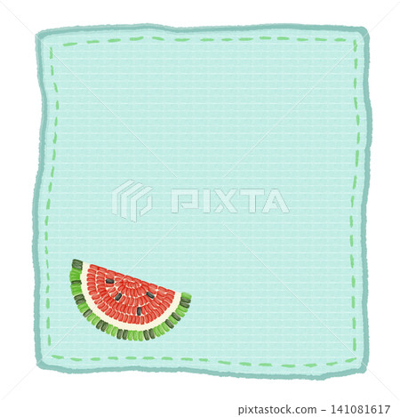 布藝風格的相框，飾以刺繡風格的西瓜圖案。 141081617