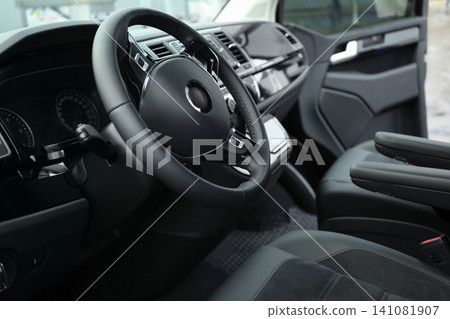Clean interior of modern automobile. Car wash service Clean interior of modern automobile. Car wash service 141081907