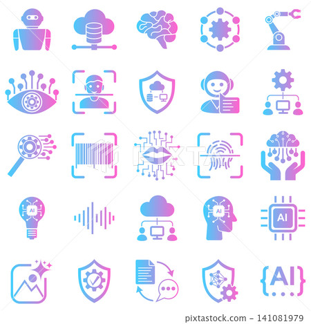 artificial intelligence and future technology icon set vector illustration artificial intelligence and future technology icon set vector illustration 141081979