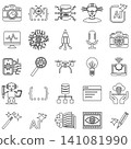 artificial intelligence and future technology icon set vector illustration 141081990