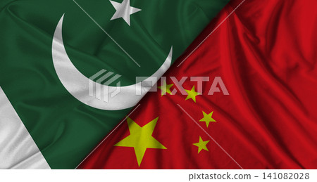 Bilateral relations between Pakistan and China. Flag of Pakistan and China Bilateral relations between Pakistan and China. Flag of Pakistan and China 141082028