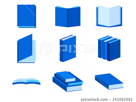 Simple book flat icon set Simple book flat icon set 141082082