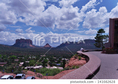 View of Bell Rock from the Church of the Holy Cross in Sedona View of Bell Rock from the Church of the Holy Cross in Sedona 141082628