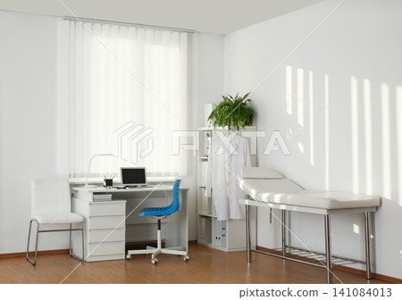 Interior of modern medical office with doctor's workplace Interior of modern medical office with doctor's workplace 141084013